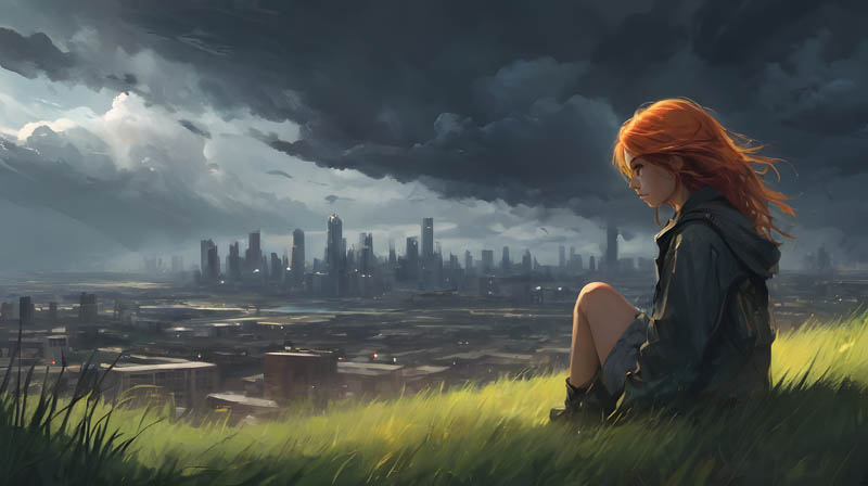 Solitude Over the City II