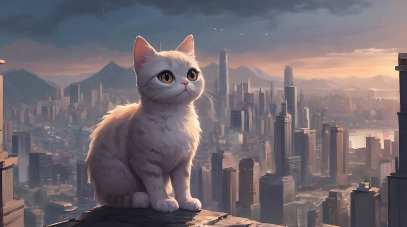 Cityscape Kitty II