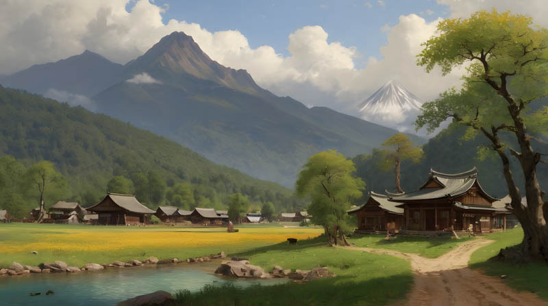 Tranquil Japanese Countryside III